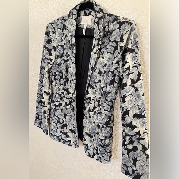 New Cinq a Sept Cheyenne Floral Print Blazer In Slate Multi Size 4 $595 - Picture 5 of 10